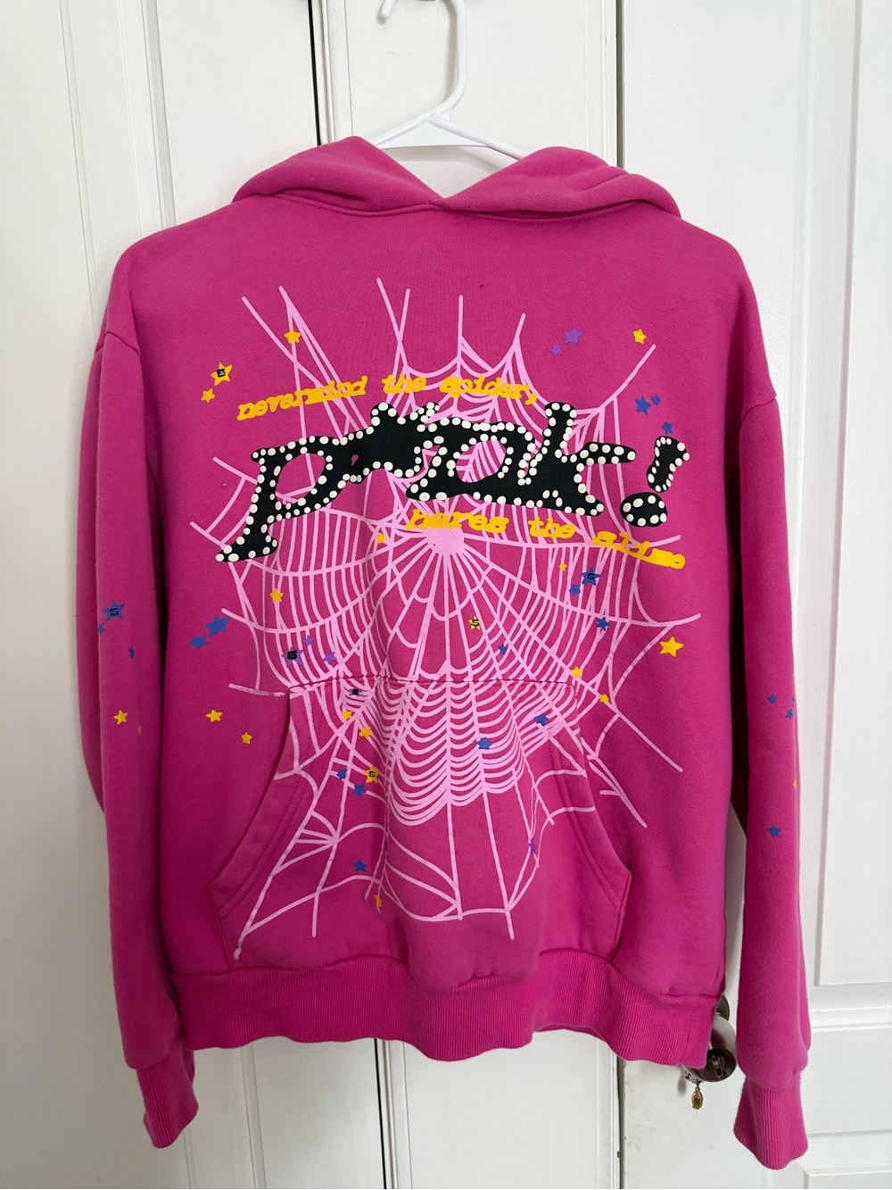 Bright Pink Graphic Spider Hoodie